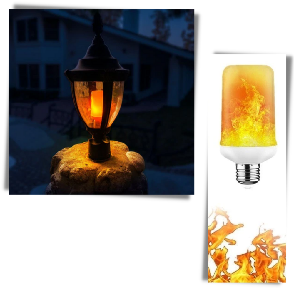 Lampe LED effet flamme