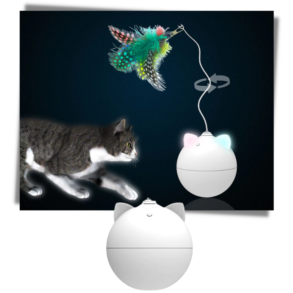 Balle -Jouet pour chat avec fonction d'auto-roulement