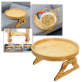 Table d'accoudoir en bois pliable