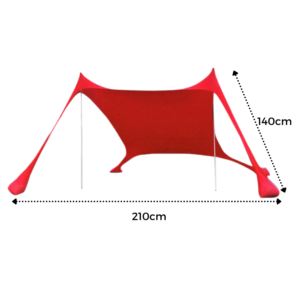 Tente d'ombrage légère pour la plage