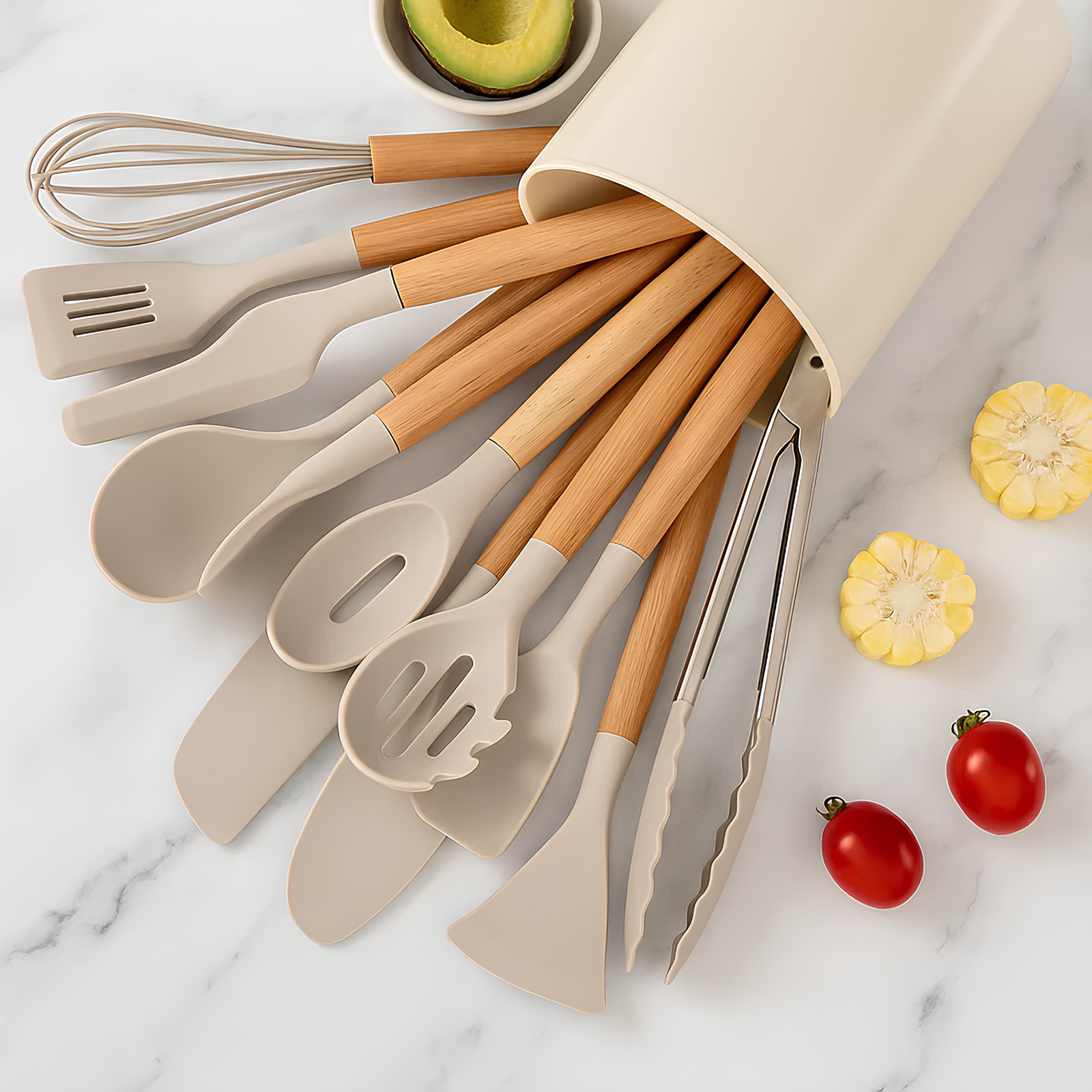 Kit Cuisine des Rêves : Batterie 9 Pièces en Céramique + 13 Ustensiles Offerts