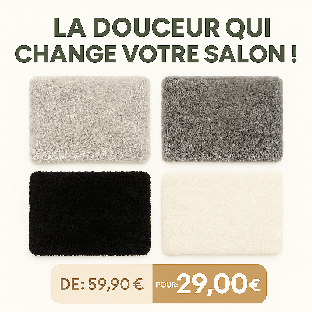 ✨ Lot de 4 Tapis Ultra-Moelleux SuperLux (150×200 cm) – Domélia