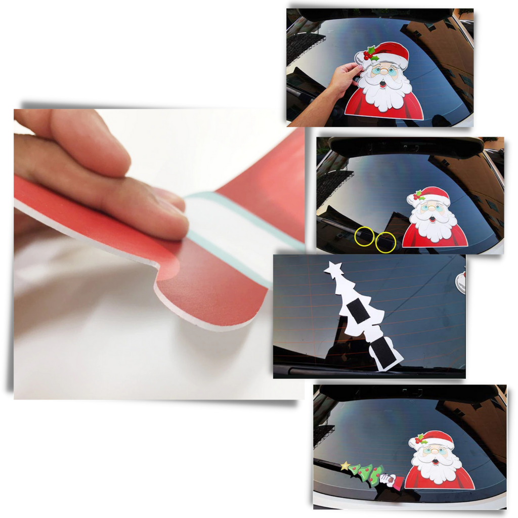 Autocollant de Noël pour essuie glace