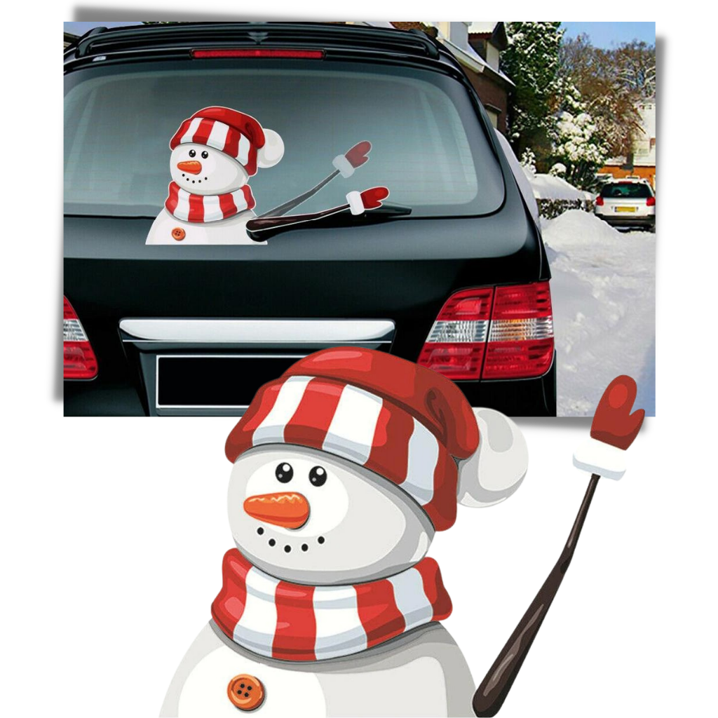 Autocollant de Noël pour essuie glace