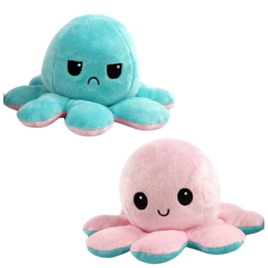 Peluche réversible mini poulpe