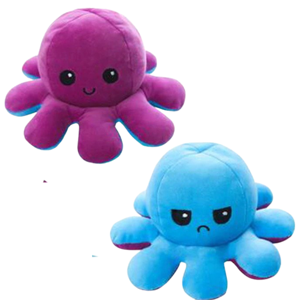 Peluche réversible mini poulpe