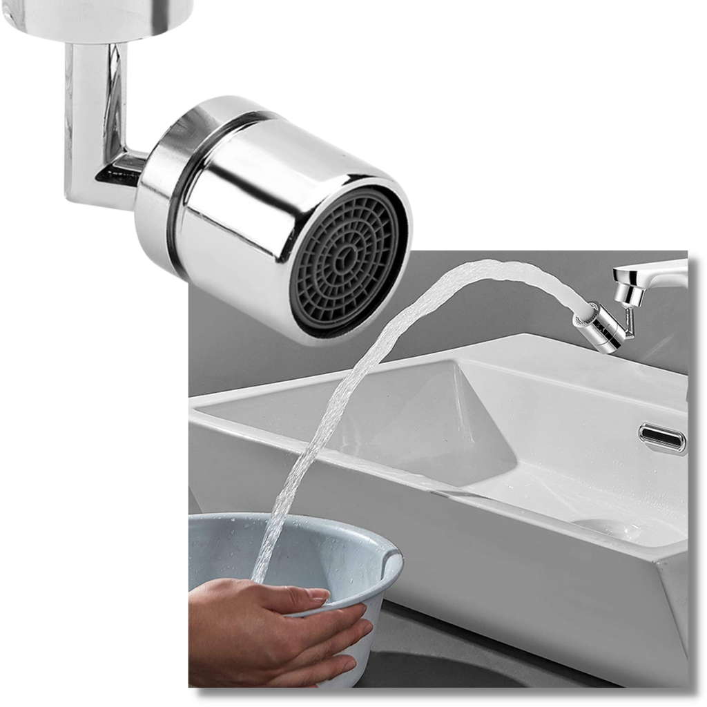 Buse de robinet rotative anti-éclaboussures orientable à 360°