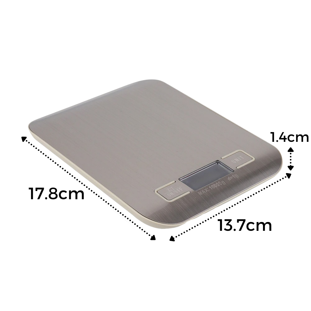 Balance de cuisine numérique LCD en acier inoxydable