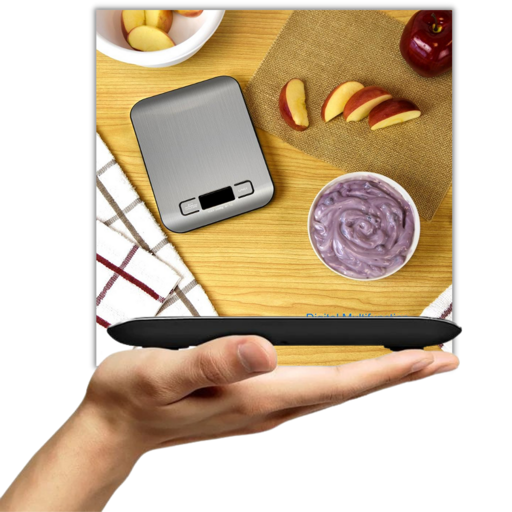 Balance de cuisine numérique LCD en acier inoxydable