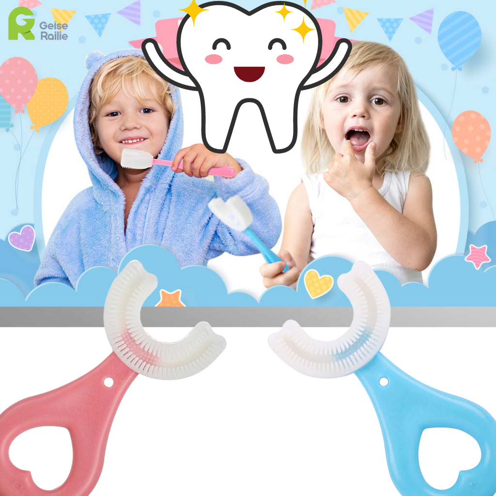 Brosse à dents en forme de U pour enfants (paquet de 2)