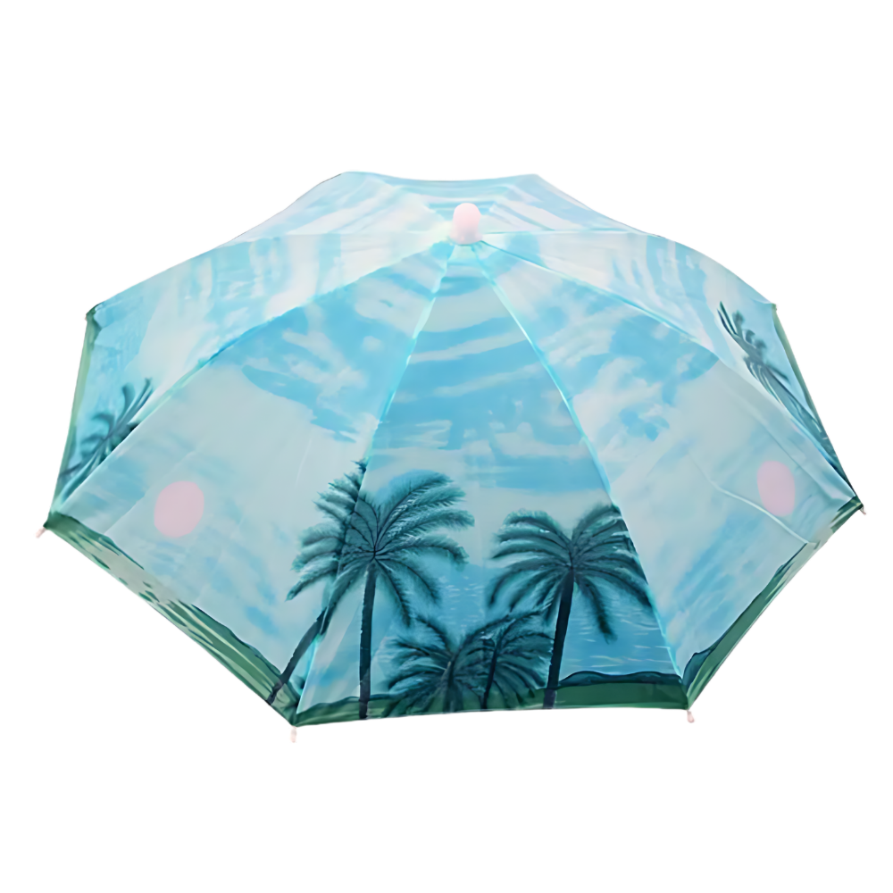 Chapeau parapluie ajustable mains libres