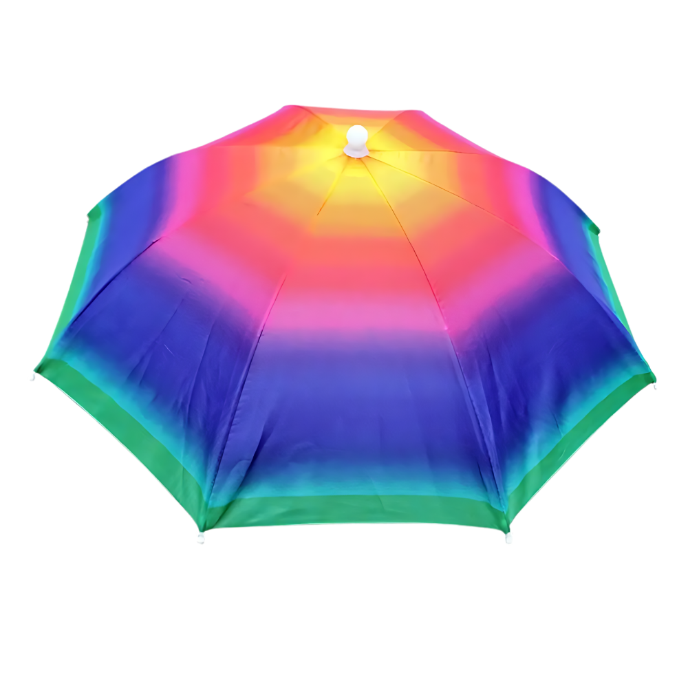 Chapeau parapluie ajustable mains libres
