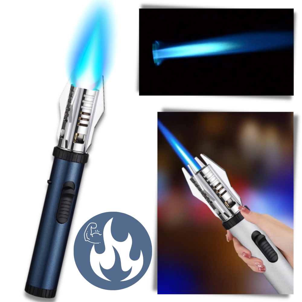 Briquet coupe-vent flamme bleue