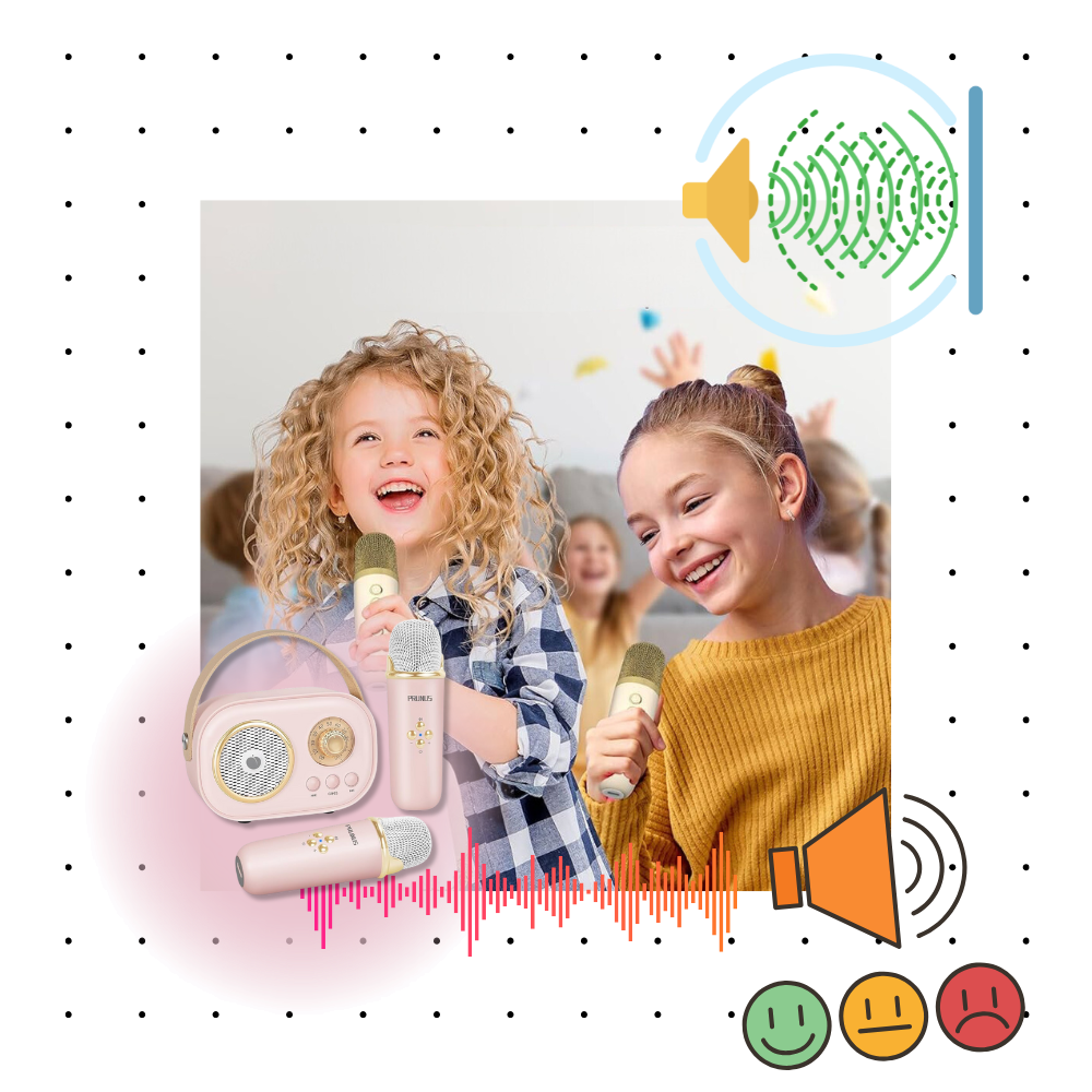 Mini Karaoké Bluetooth à double micro pour enfants