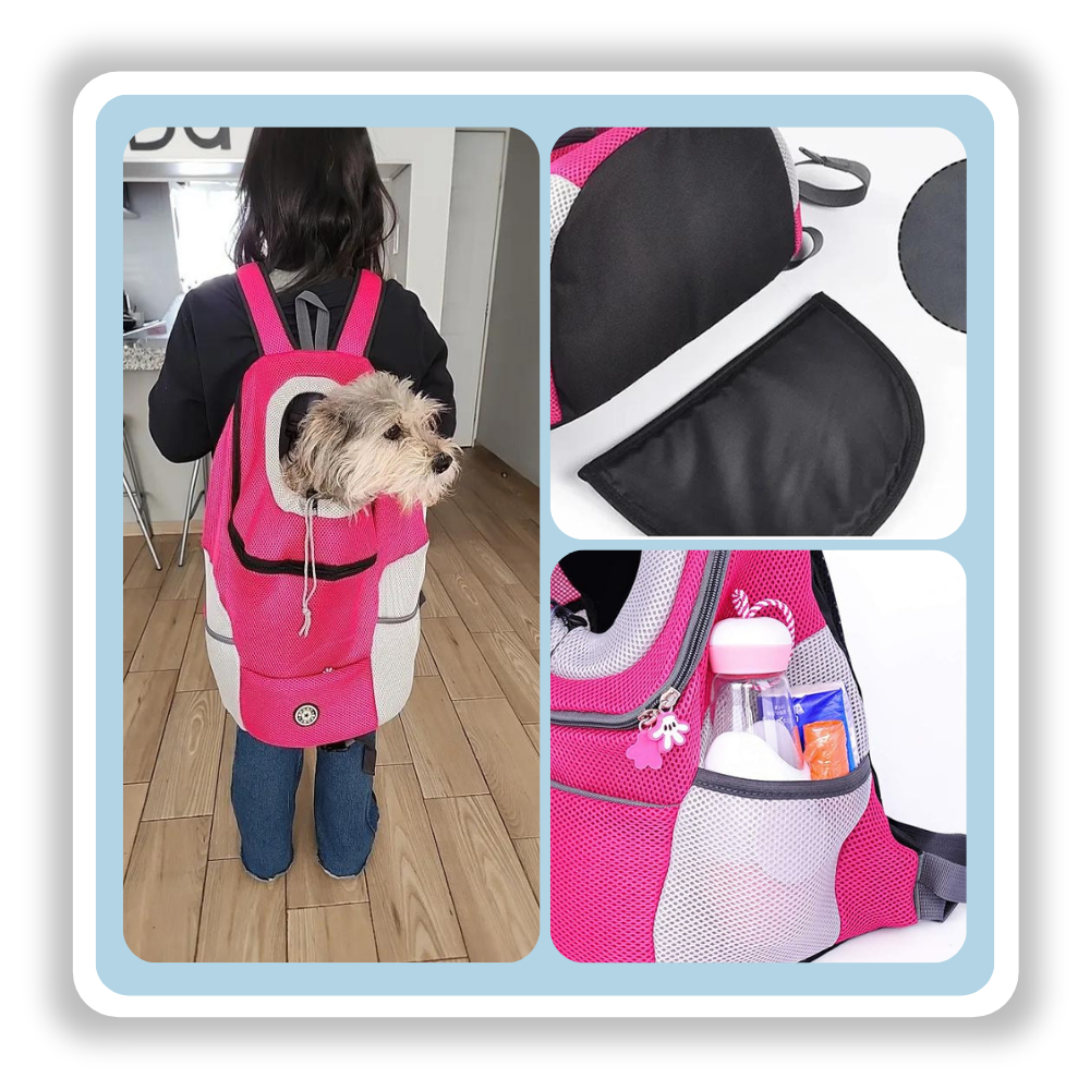 Sac à dos respirant de transport pour chien