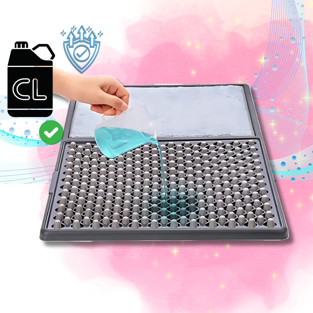 Tapis désinfectant à double zone de nettoyage
