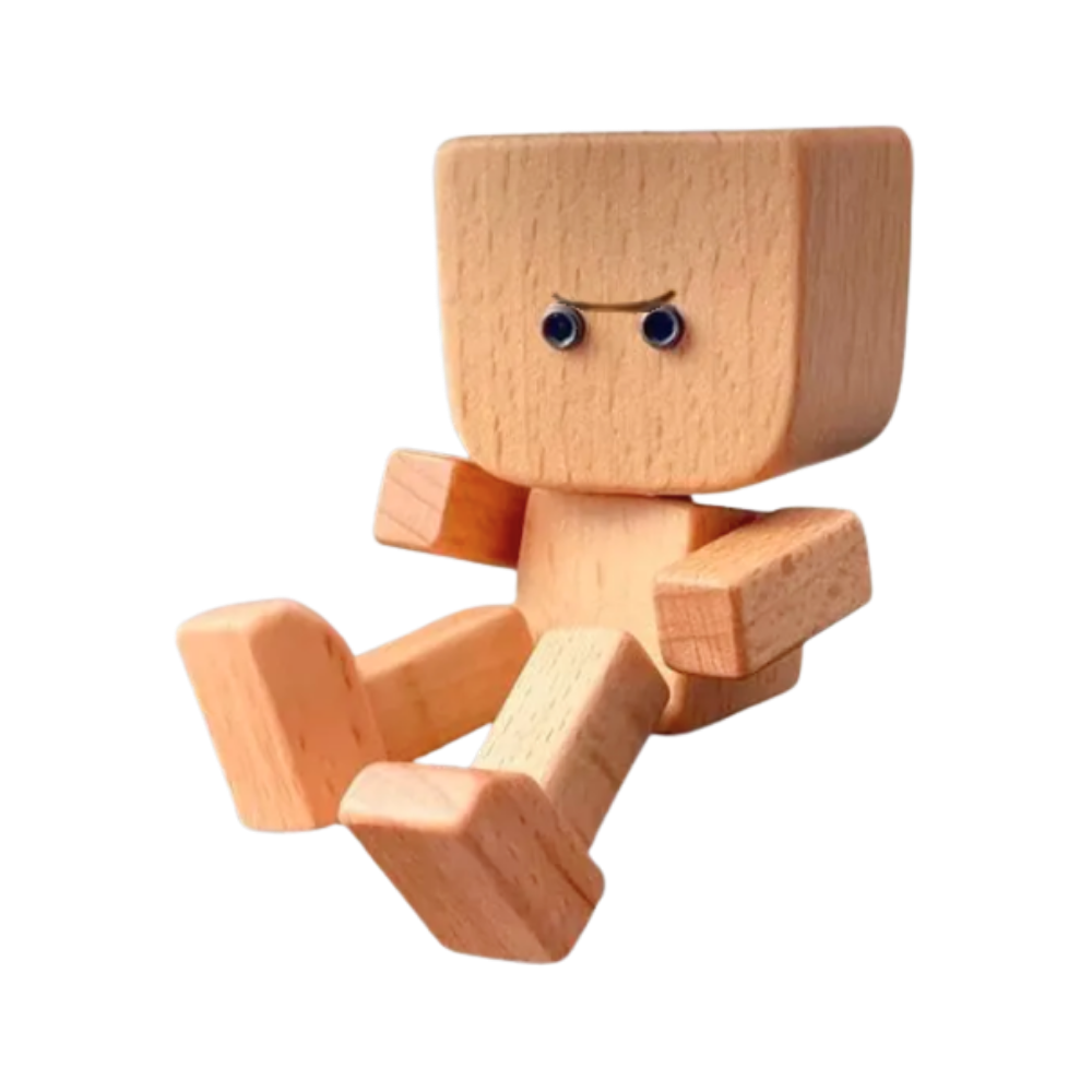 Figurine mobile d'homme en bois