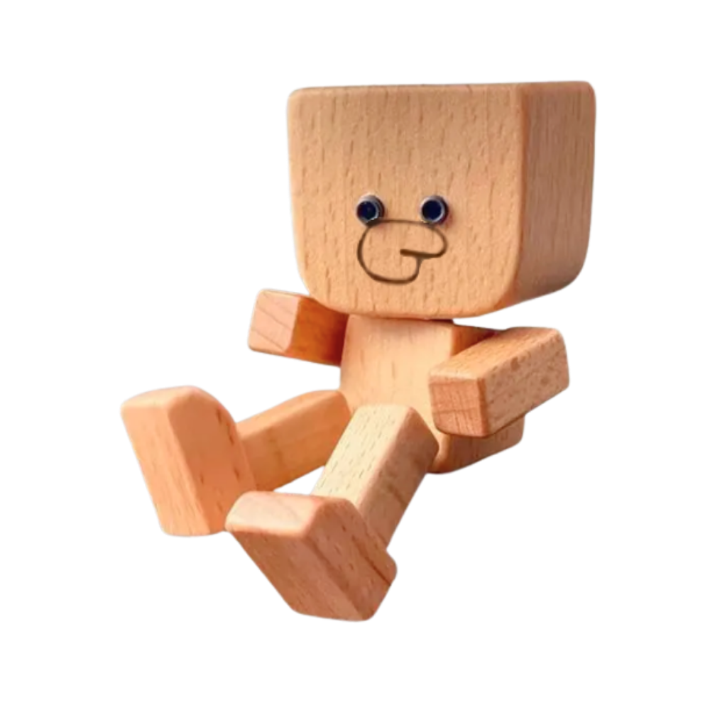 Figurine mobile d'homme en bois